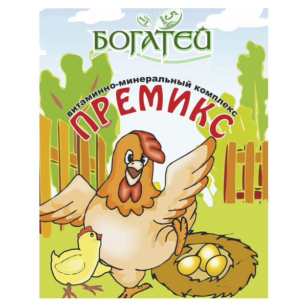 Премикс «Богатей» для кур-несушек и другой домашней птицы